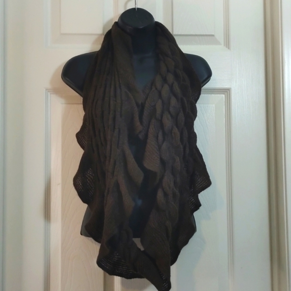 Women's Chocolate Brown Infinity Wrap Scarf EUC #6779